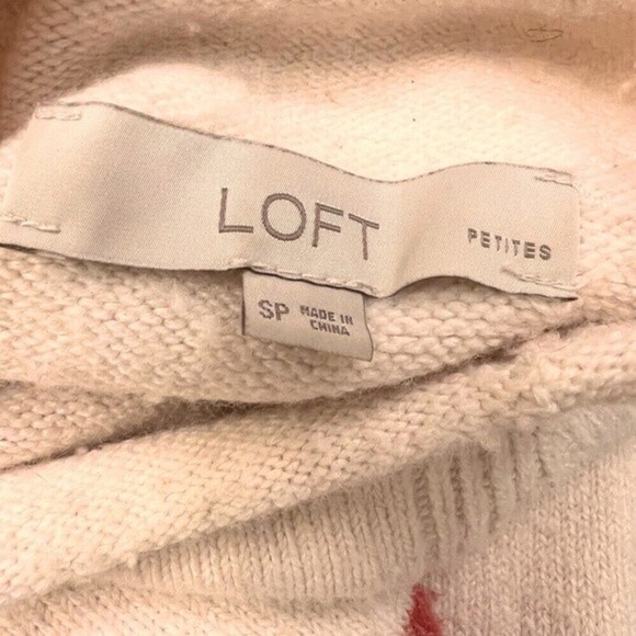 Women's cozy sweater soft multicolors LOFT Striped Sweater petite size SP. - Picture 2 of 4